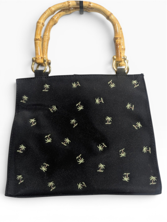 Tianni Handbags - Tianni Mini Tote Bag Bamboo Handle Palm Tree